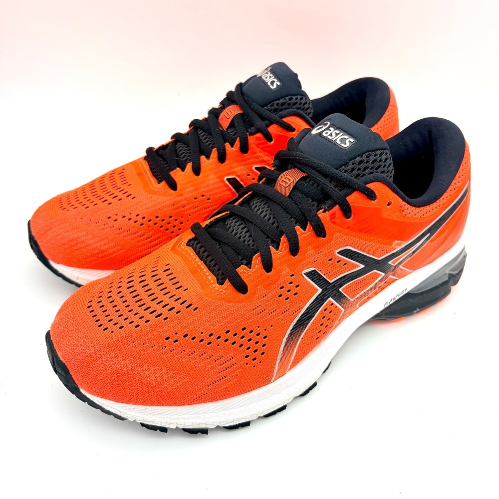 ASICS GT-2000 8 Running Shoes Neon Orange Black White Mens 8.5 Bright Gym Road